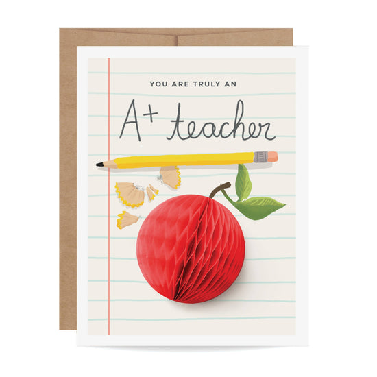 Pop-up A+ - Teacher Card
